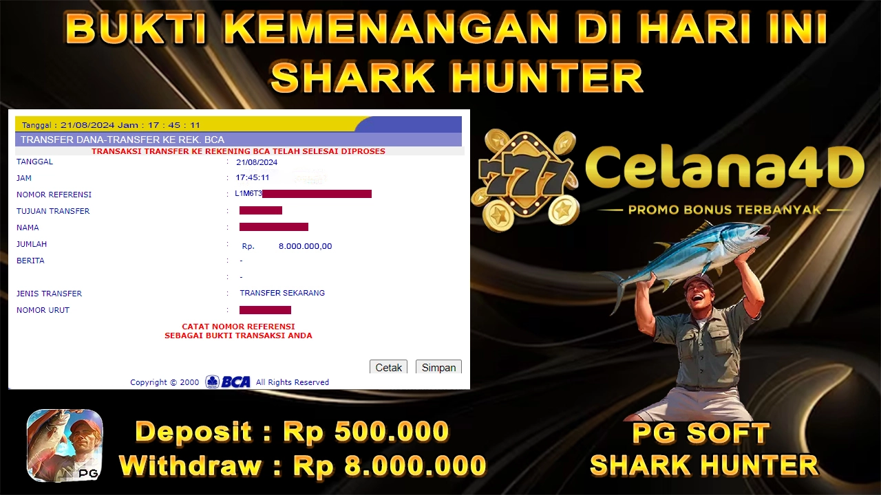 Selamat Atas Kemenangan Besarnya Bosku Didalam Game Shark